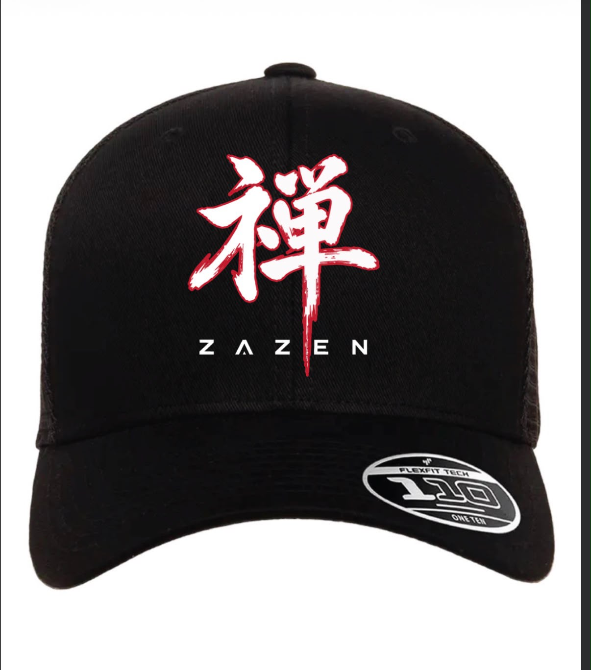 ZAZEN logo on black cap mockup